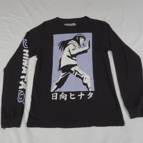 Naruto Shippuden Hinata Ripple Junction Long Sleeve BLACK SMALL SHIRT L3 (HOLE) - Picture 1 of 9